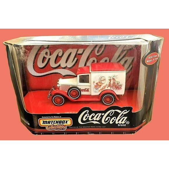 Matchbox Collectibles 1930 FORD MODEL A VAN Coca Cola Brand Red White 1:43 37971 - Picture 3 of 16
